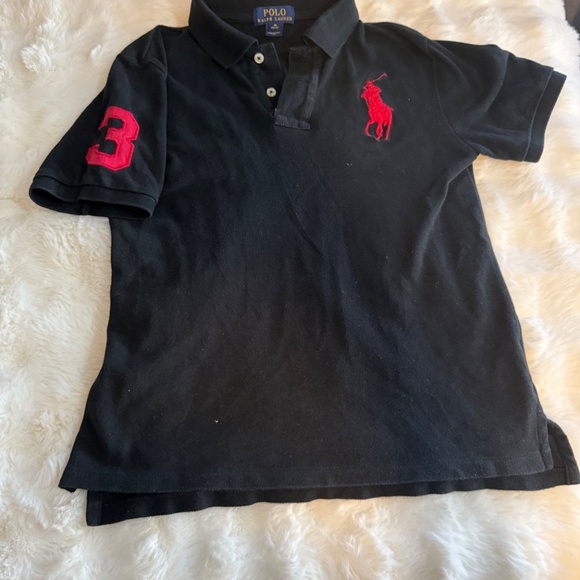Preowned, PoloRalphLauren, black rugby collar shirt, boys size M (10/12) - Picture 4 of 5